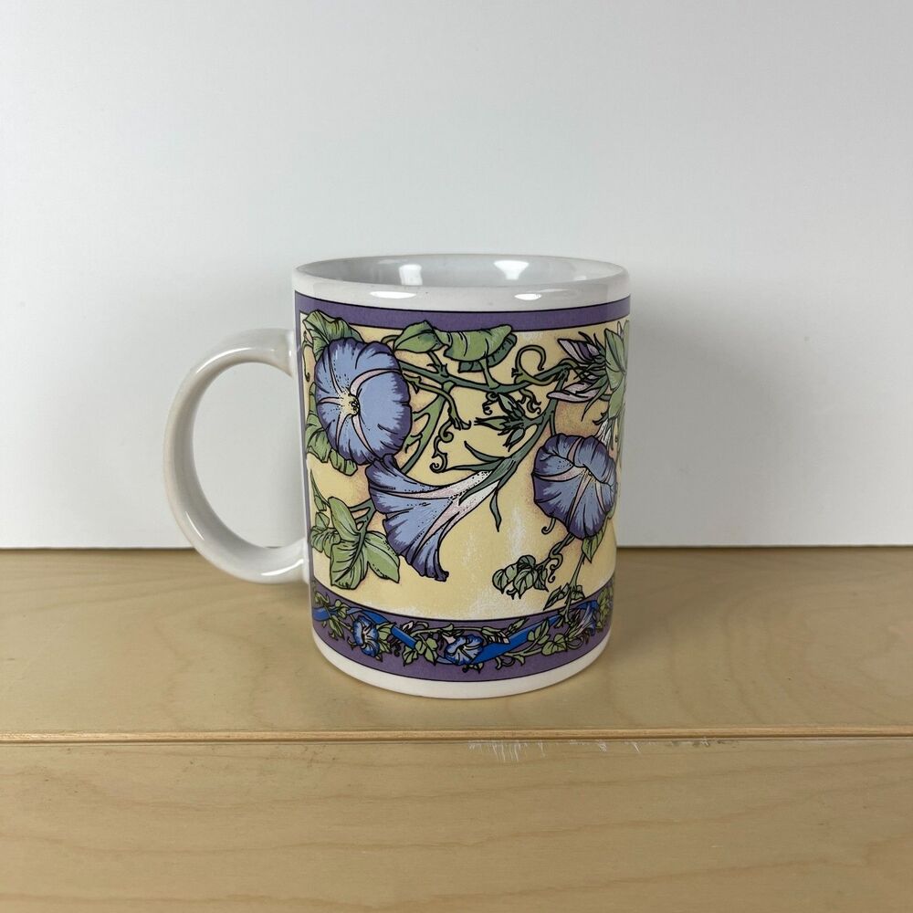 Morning Glory Coffee Mug Vintage - Santa Barbara Ceramic Design